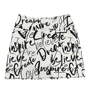 Swing Control Black White Tummy Control Believe Skort 4 Pull On Golf Tennis